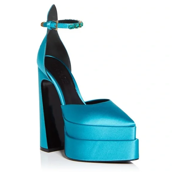 Versace Shoes Sale Versace Medusa Aevitas Satin Silk Platform